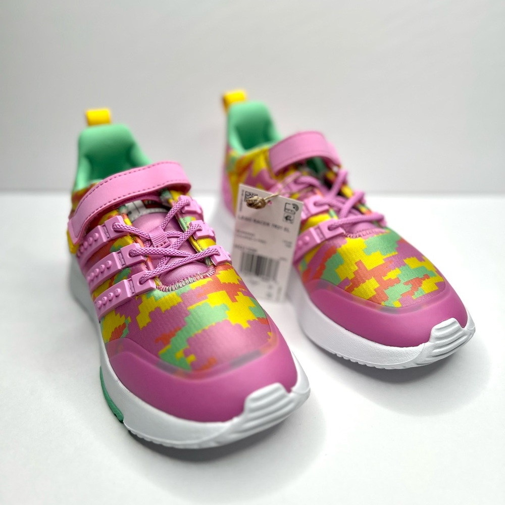 Adidas X Lego Racer TR21 Elastic Lace and Top Strap Toddler Girls Shoes HQ1322